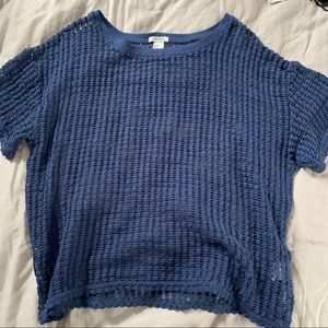 Crop knit top (see-through)